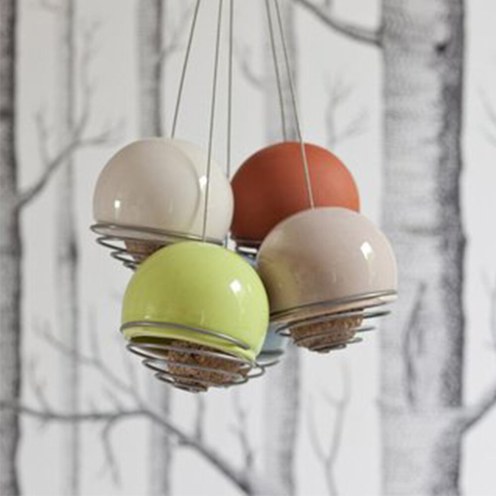 Pasoluna ceramic bird feeders