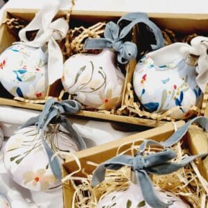 Handpainted Baubles in a box