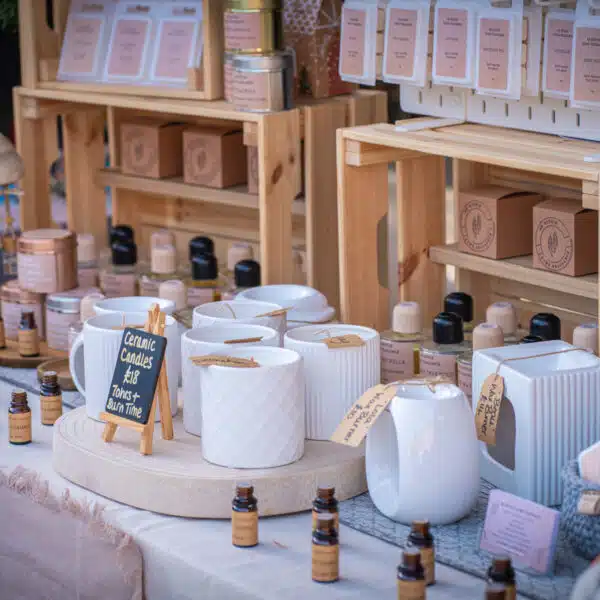 Cruelty-free candles and aromatherapy at Exeter Vegan Market by Vegan Fairs