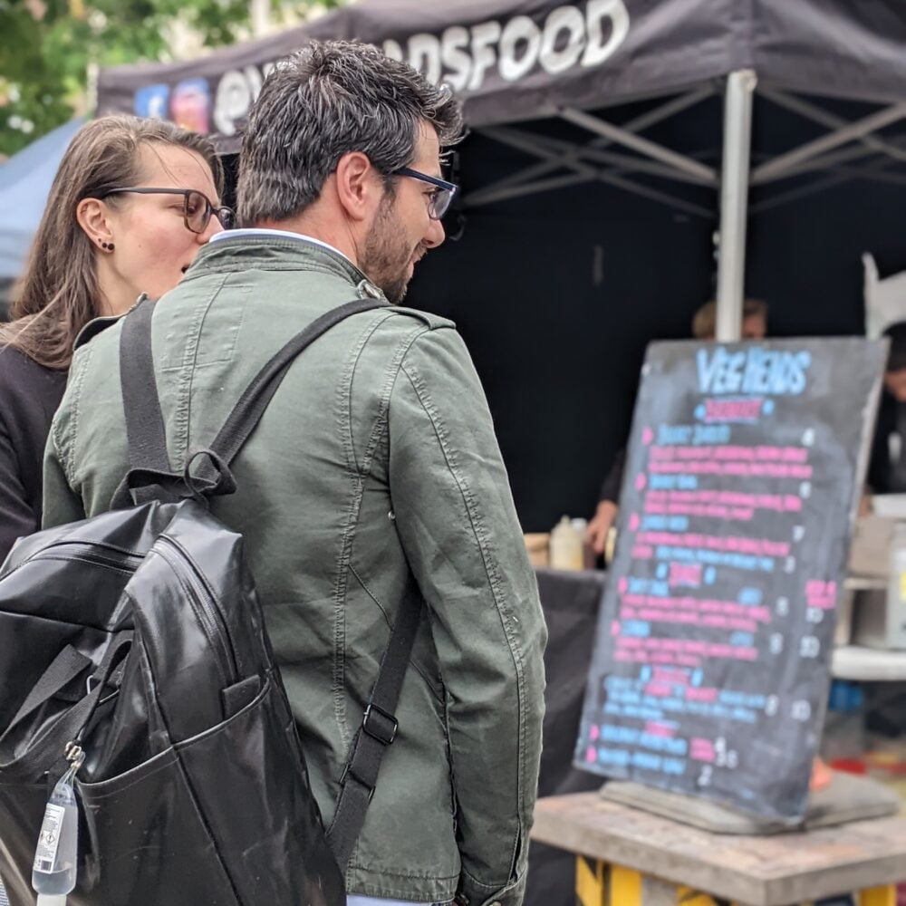 Customers at Newbury Vegan Market by Vegan Fairs