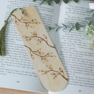 CG Wood Crafts, pyrography bookmark, branches