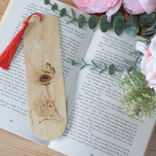 CG Wood Crafts, pyrography bookmark, mouse
