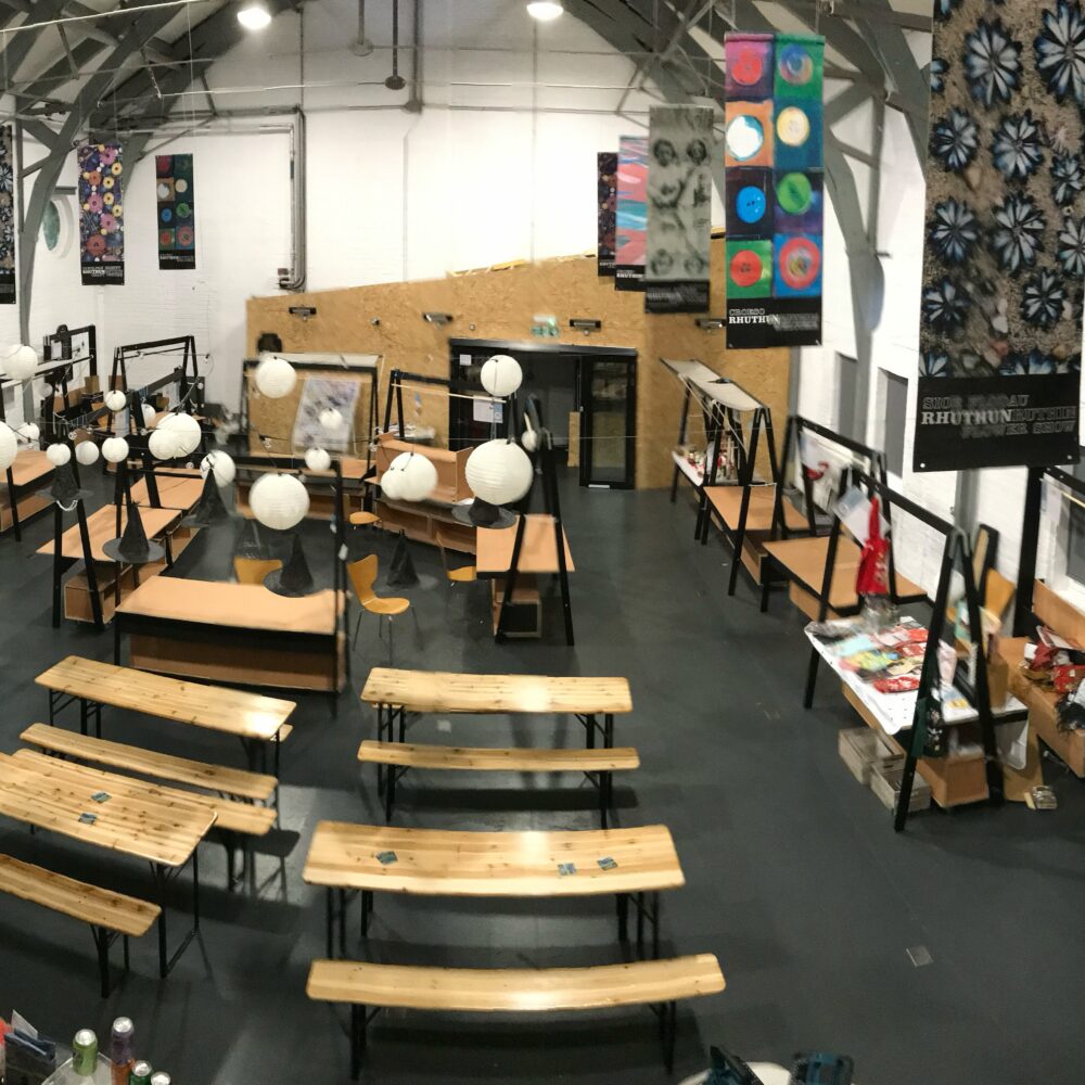 Ruthin Market Hall aerial view