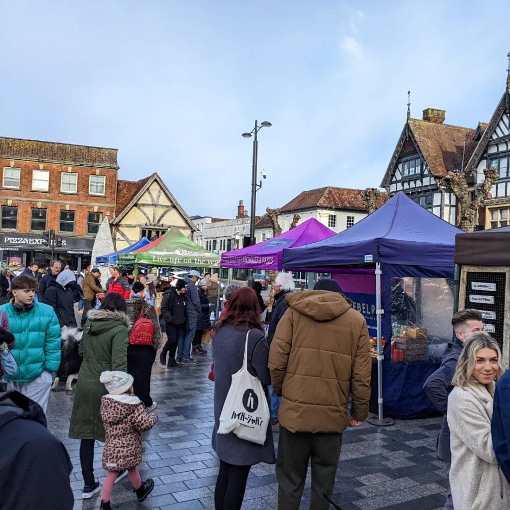 Crowd at Salisbury Vegan Market by Vegan Fairs