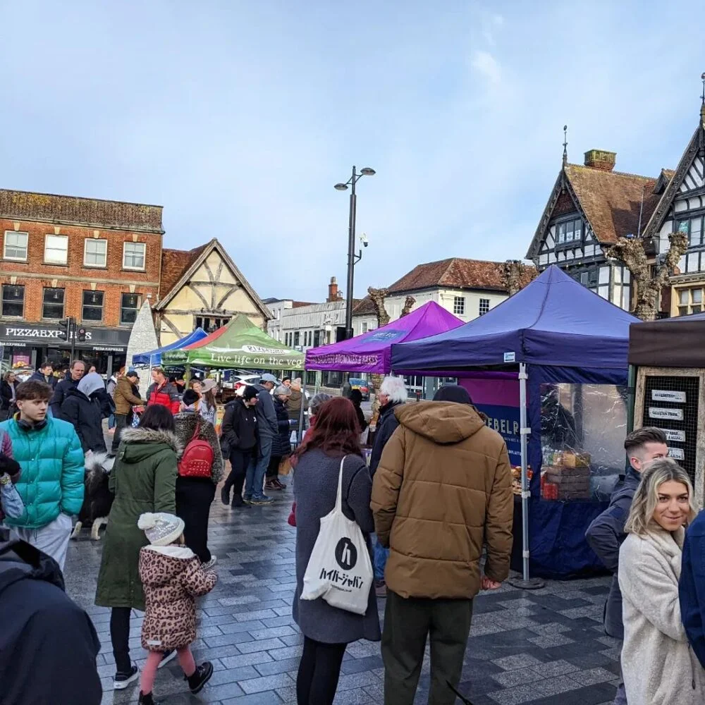 Crowd at Salisbury Vegan Market by Vegan Fairs