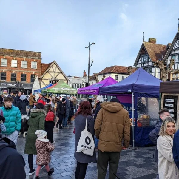 Crowd at Salisbury Vegan Market by Vegan Fairs