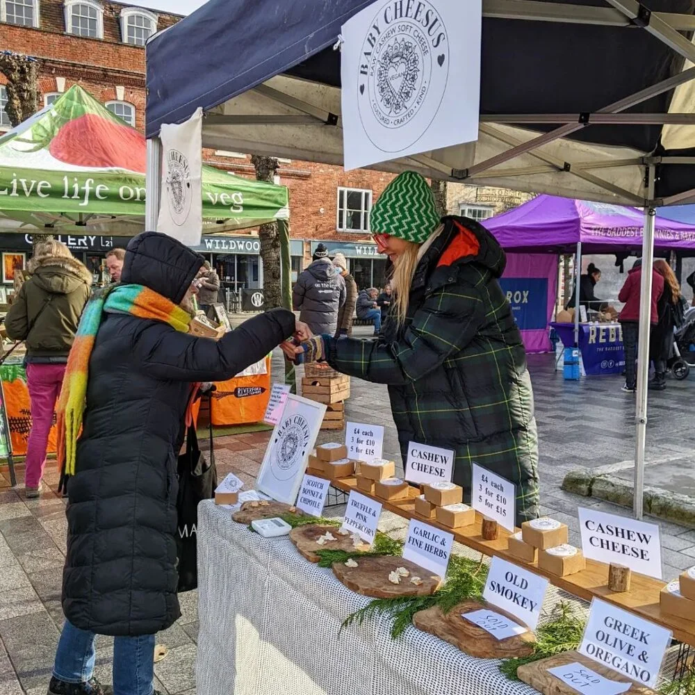 Baby Cheesus Vegan Cheese at Salisbury Vegan Market by Vegan Fairs