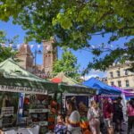 traders crowd at newbury vegan market by Vegan Fairs