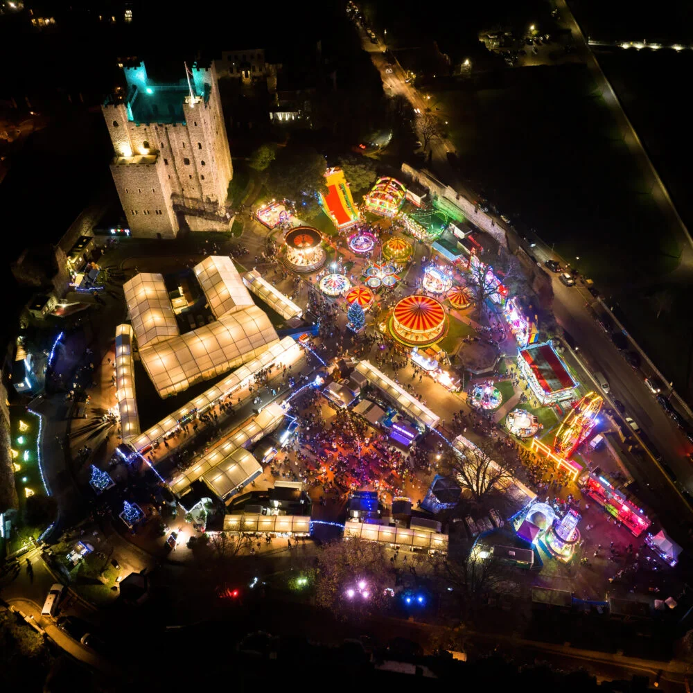 Rochester Christmas Market sky view