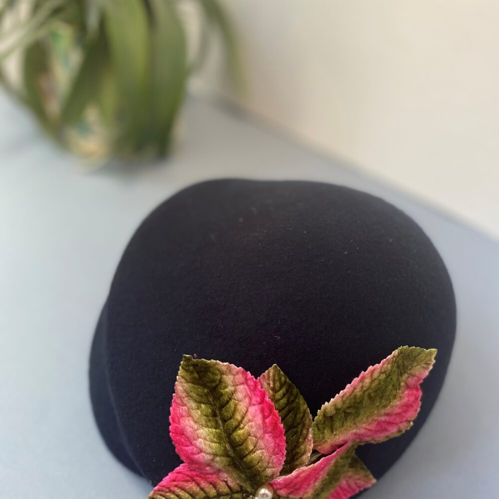Pink Feijoa Millinery, 1950s inspired felt cloche