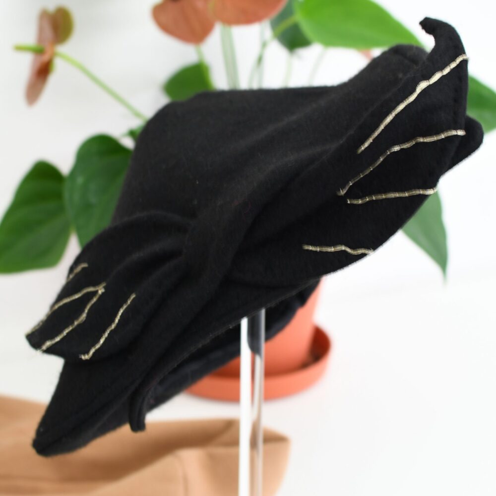 Pink Feijoa Millinery, 1930s inspired felt tilt cap