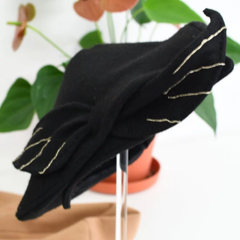 Pink Feijoa Millinery, 1930s inspired felt tilt cap