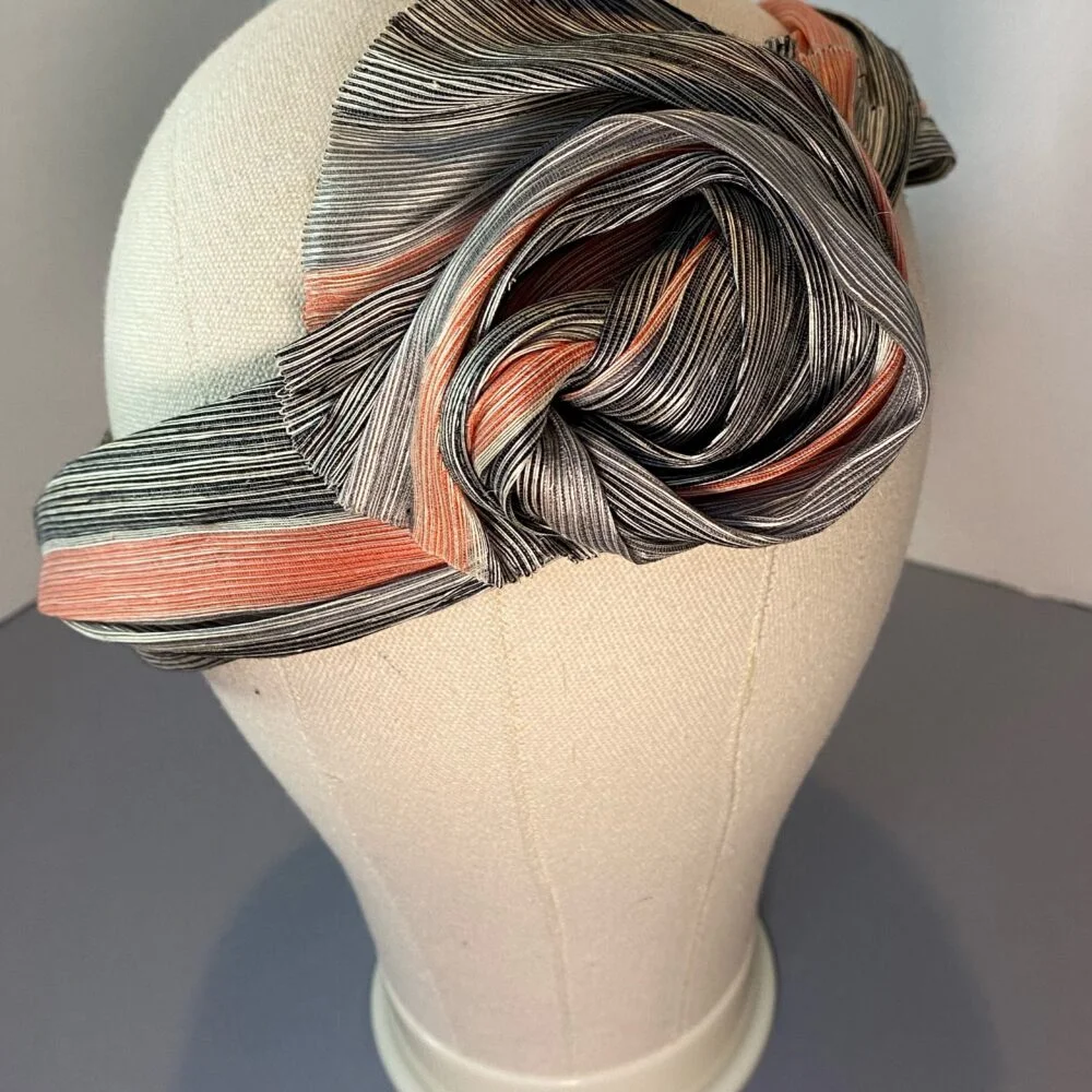 Pink Feijoa Millinery, Silk Abaca Turban Band