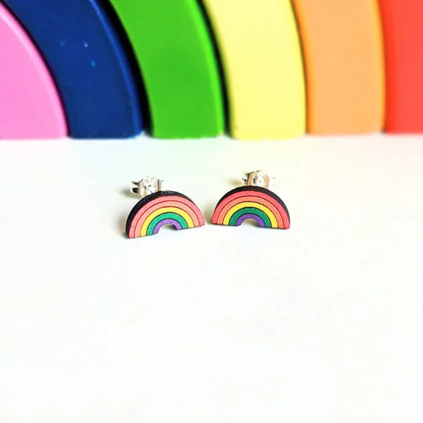 Rainbow Stud Earrings