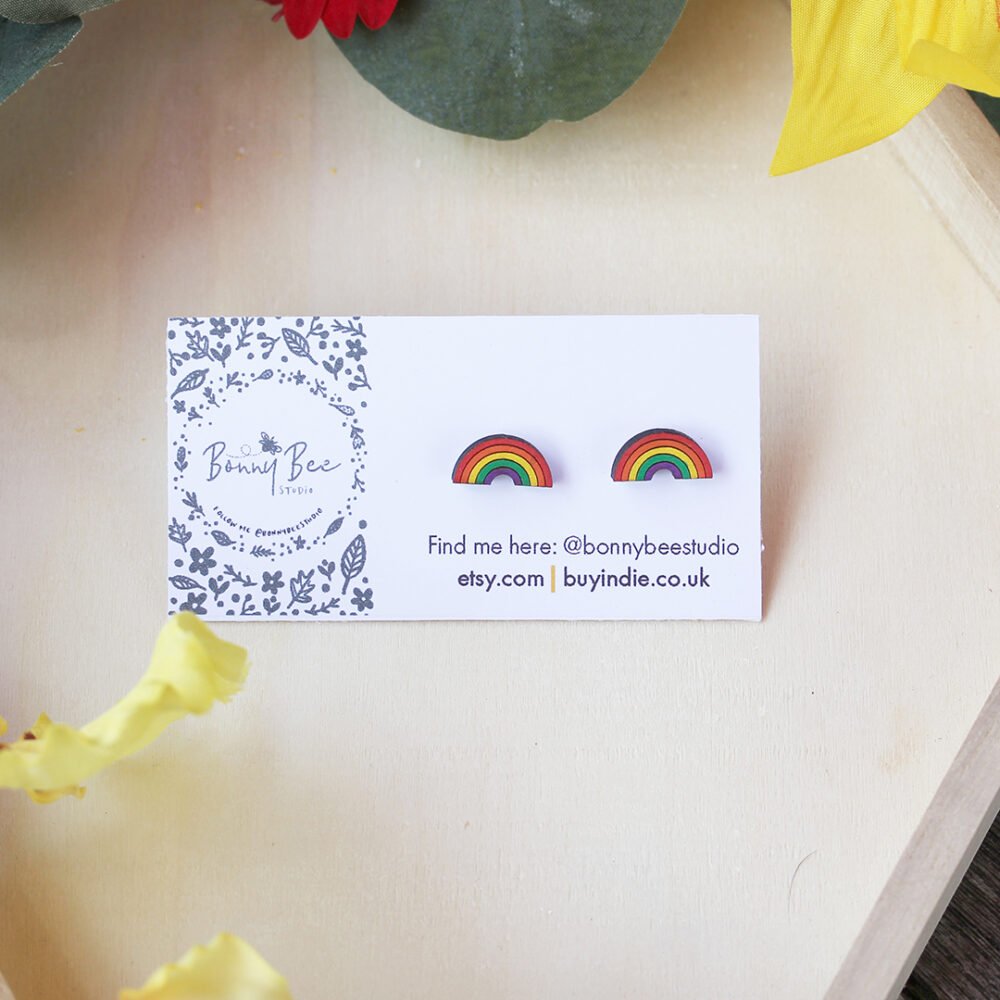 Rainbow Stud Earrings