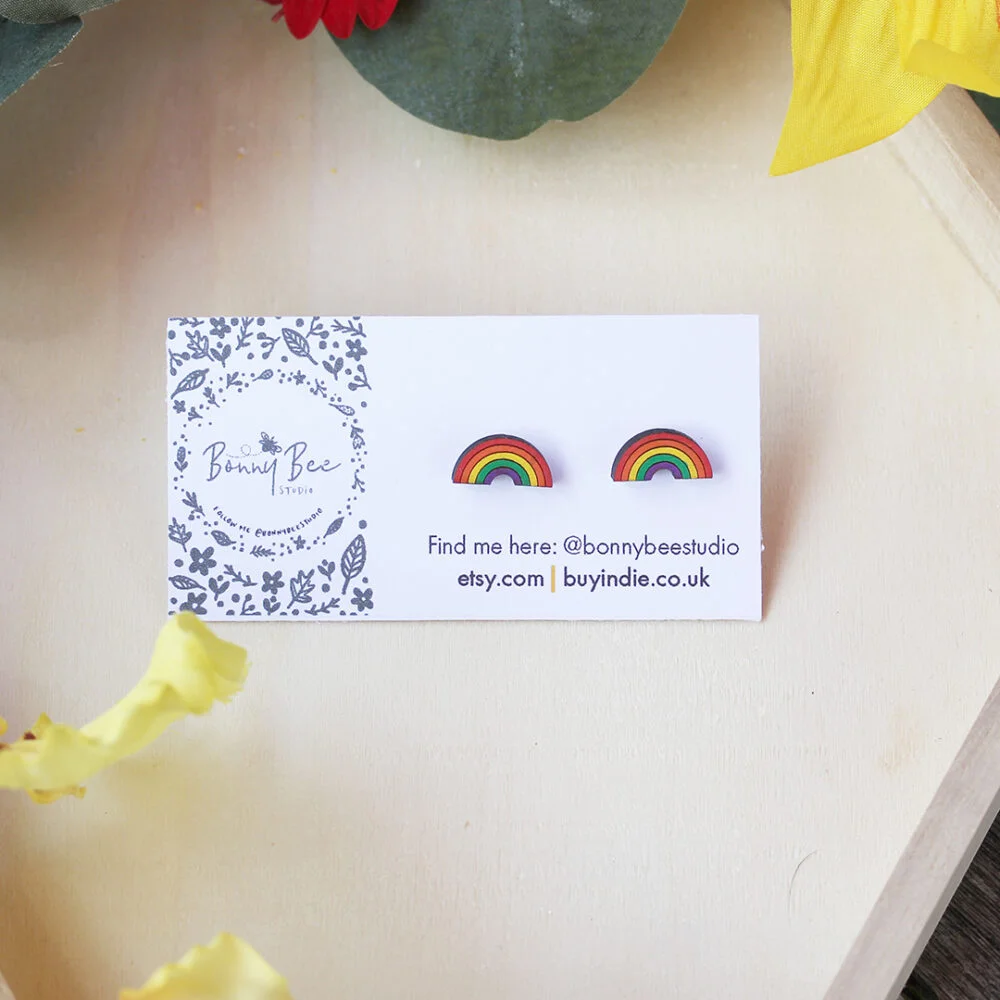 Rainbow Stud Earrings