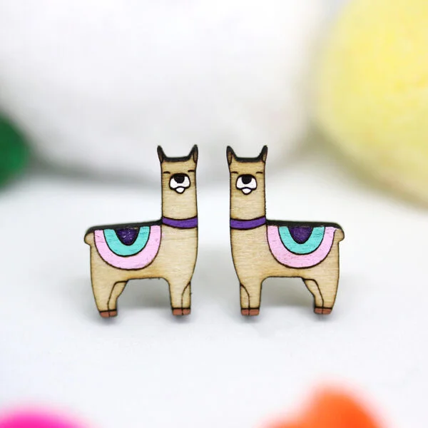 Lottie Llama Stud Earrings