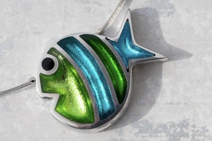 Bubble fish pendant - Eyres Jewellery