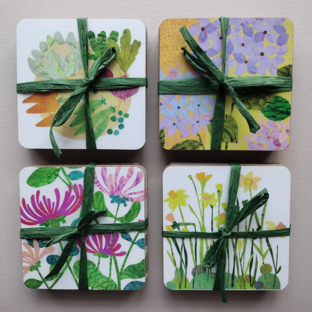 Garden Cutting Designs, Floral coaster sets