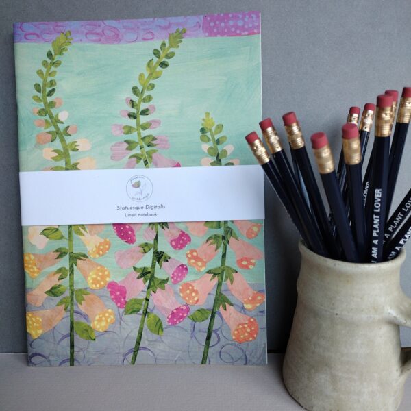 Garden Cutting Designs, Foxglove lined notebook