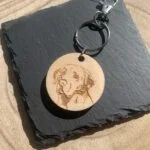 Signature Moments UK Labrador Engraved Wooden Keyring