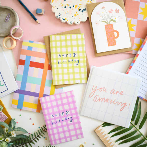 Selection of cards and notebooks