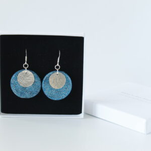 Abby's Art Atelier-Limited edition polymer clay earrings with sterling silver over and hooks.
