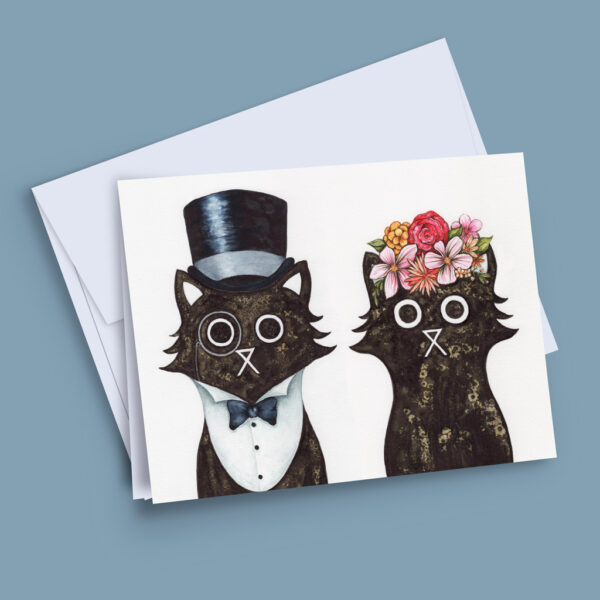 Lord And Lady Cat Greeting Card