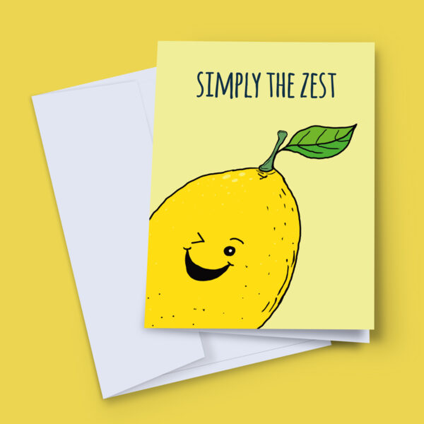 Simply The Zest Blank Greeting Card