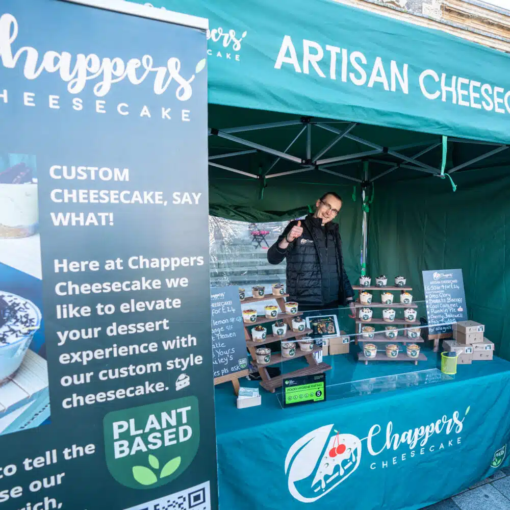 Chappers Cheesecake at Vegan Market by Vegan Fairs