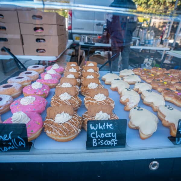 Golden Glaze vegan donuts at Vegan Market by Vegan Fairs