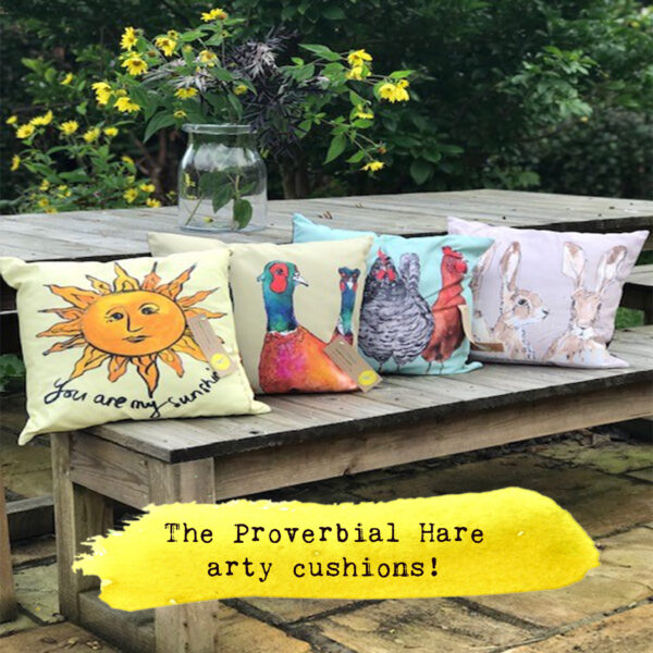 The Proverbial Hare Cushions