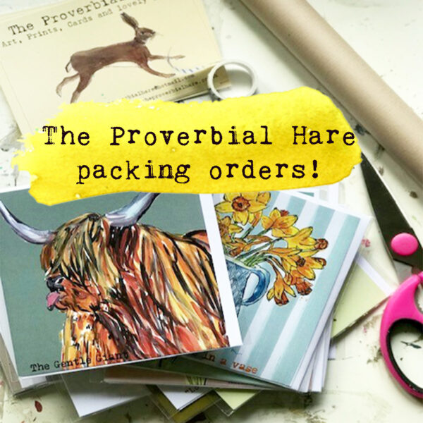 The Proverbial Hare Cards and packaging