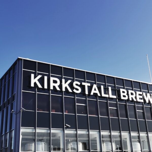 image shows the outside of Kirkstall Brewery building.