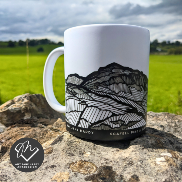 Amy Jane Hardy Art and Design - Brew With A View Mug - Scafell Pike