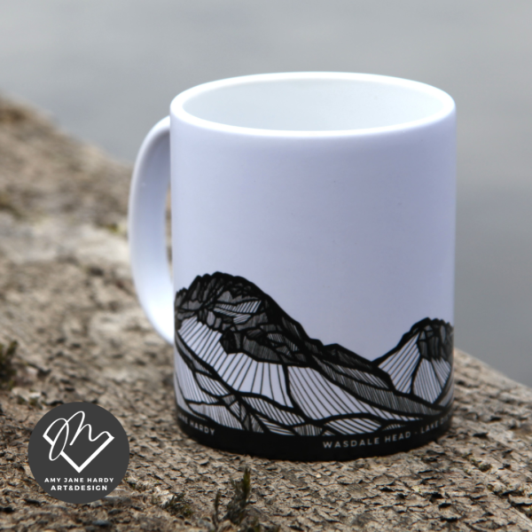 Amy Jane Hardy Art and Design - Brew With A View Mug - Wasdale Head