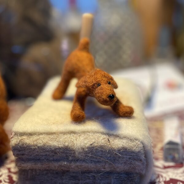 wool art puppy needlefelted by the biscuit tin handmade