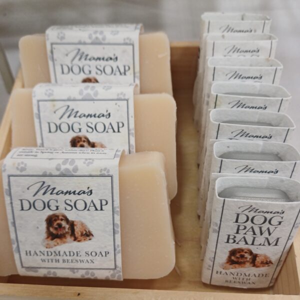 Handmade soap and paw balm with beeswax for your dog by Mama's Beeswax