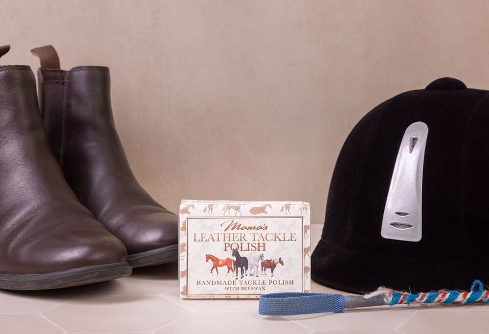 Natural leather balm with olive oil, beeswax & essential oils for deep conditioning