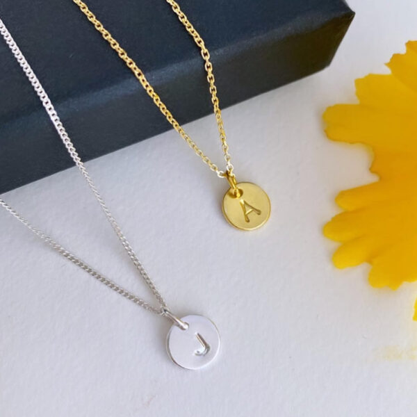 Lucy & Jane Jewellery Sterling silver or gold personalised initial necklaec