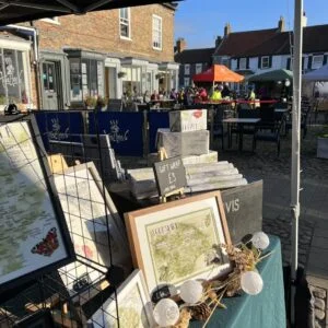 Easingwold Artisan Market - stall set up