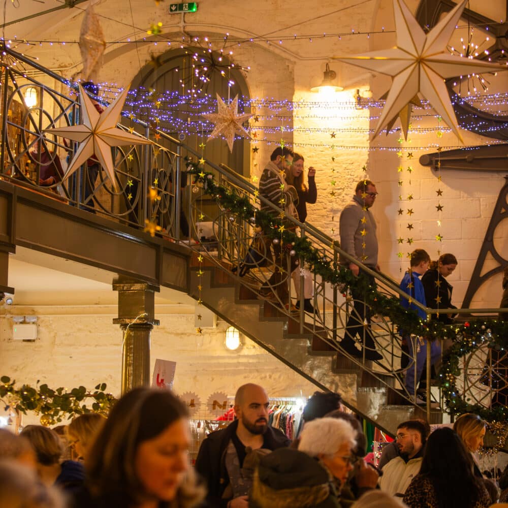 Grand Winter Makers Fait at the British Enginerium featuring the venues decor