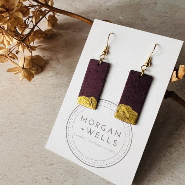 Morgan + Wells leather earrings