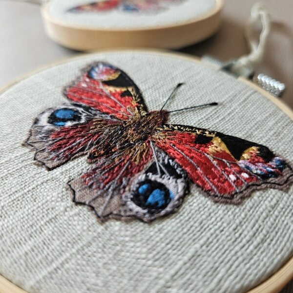 peacock butterfly embroidery