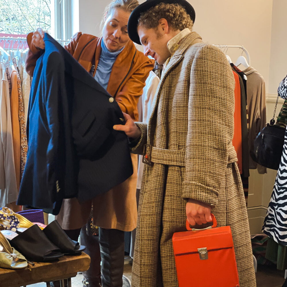 Customer Browsing at The Assembly Market Vintage Pop up