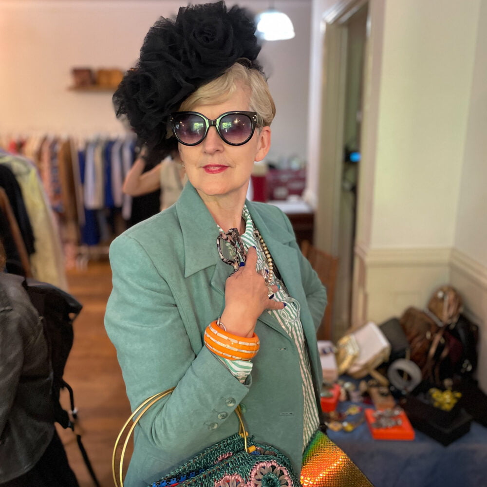 Trying on vintage at The Assembly Market