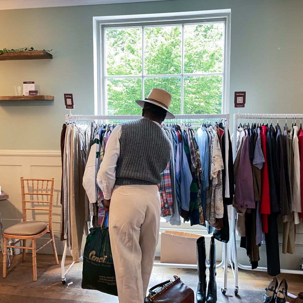 Customer at The Assembly Market Vintage Pop Up