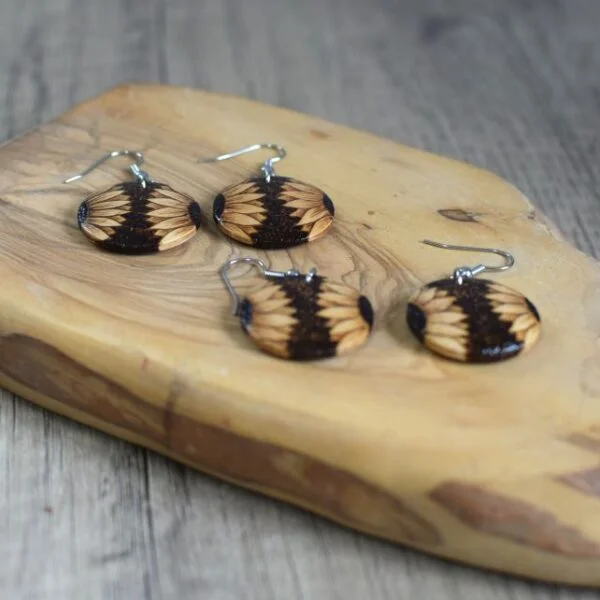 cgwoodcrafts.co.uk, pyrography earrings