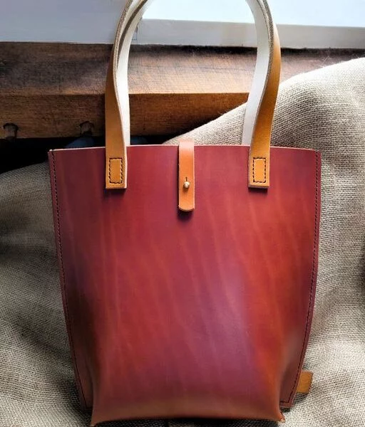 Ashfields Leather, hand made leather tote bag