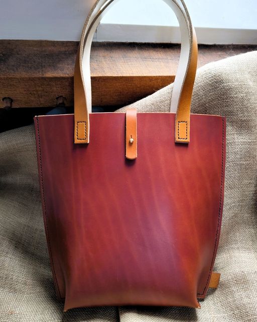 Ashfields Leather, hand made leather tote bag